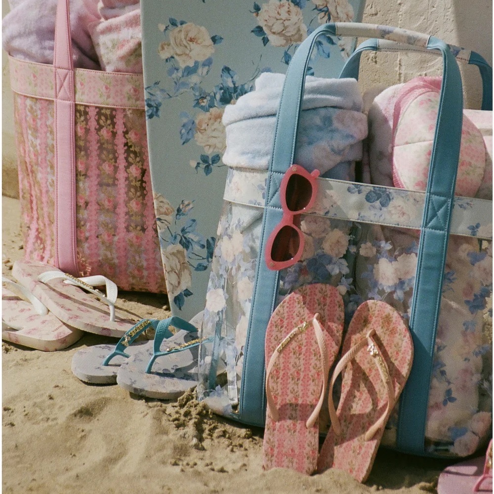 LOVESHACKFANCY TOTE BAG Favorite Fragrance Print